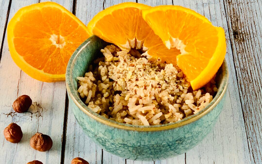 Haselnuss Reis Porridge