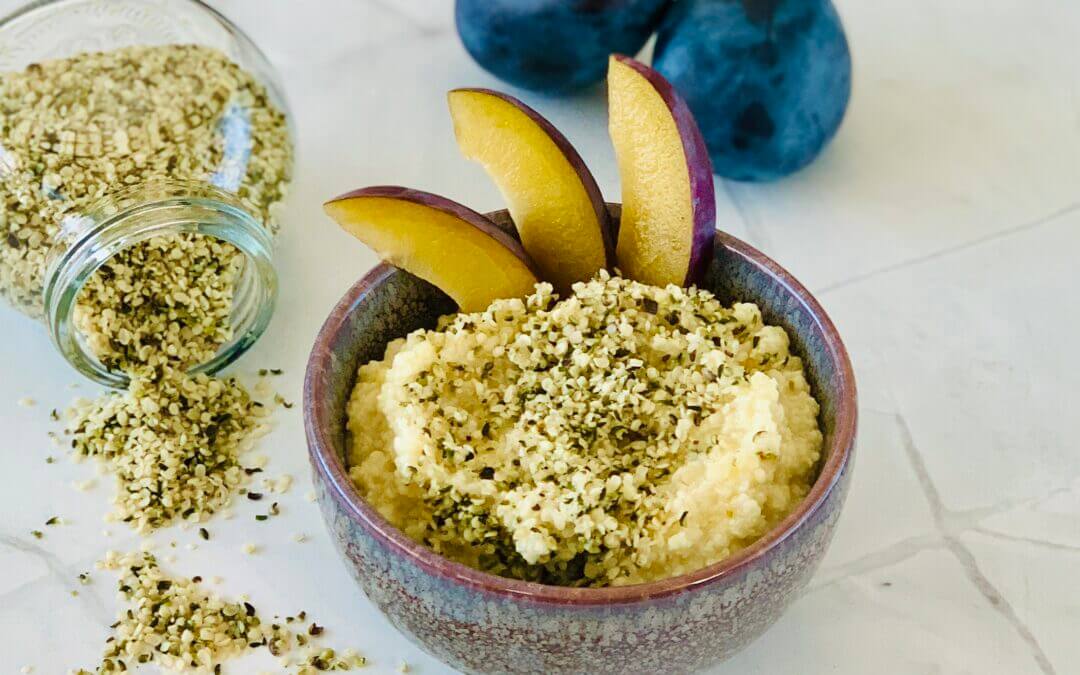 Schnelles Hirse Hanfsamen Porridge
