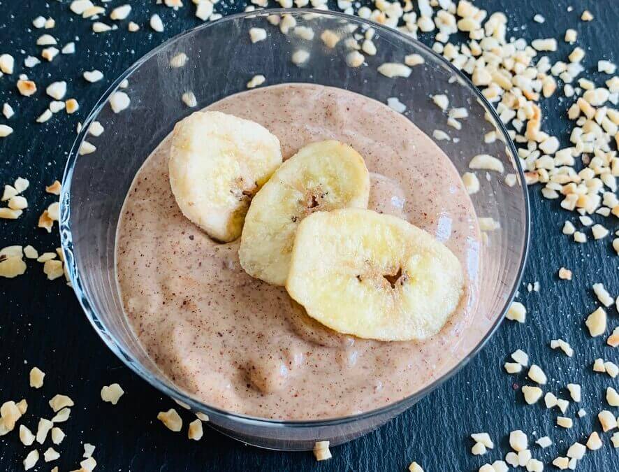 Bananen Haselnuss Creme