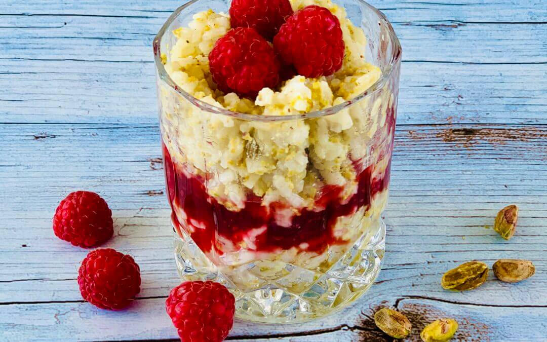 Himbeer Pistazien Milchreis Trifle