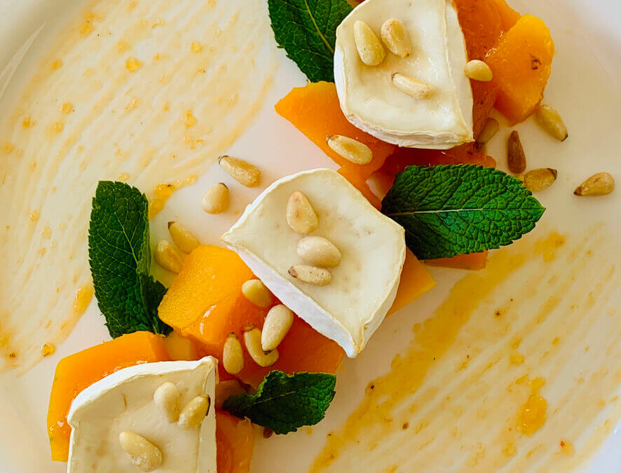 Süsser Kürbis mit Ziegenkäse