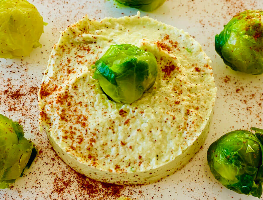 Rosenkohl Püree mit Ziegenkäse