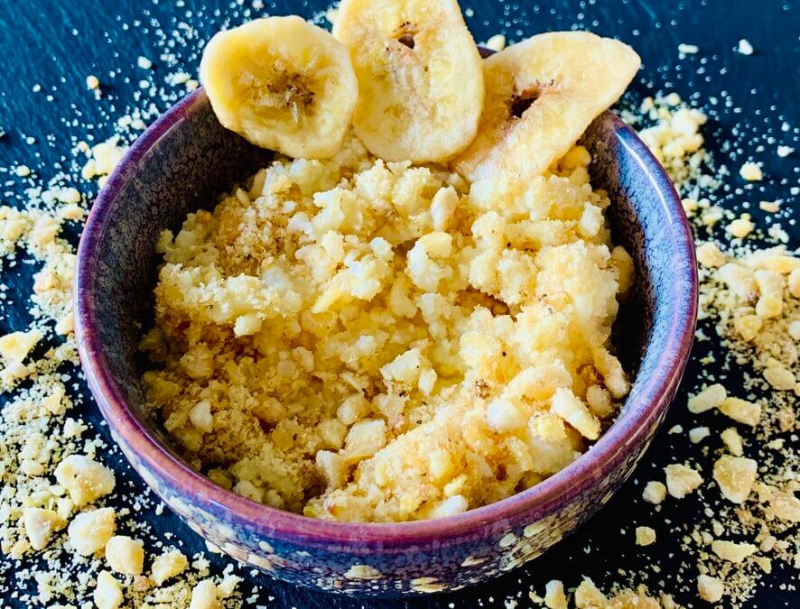 Crunchy Bananen Hirse Porridge