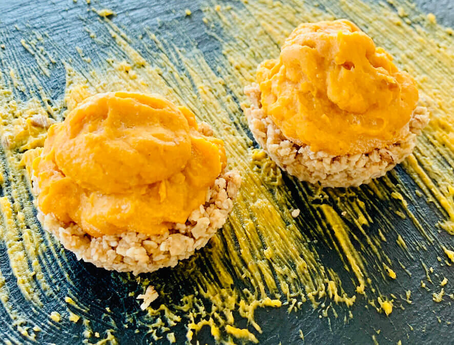 Vegane Kürbispie Törtchen