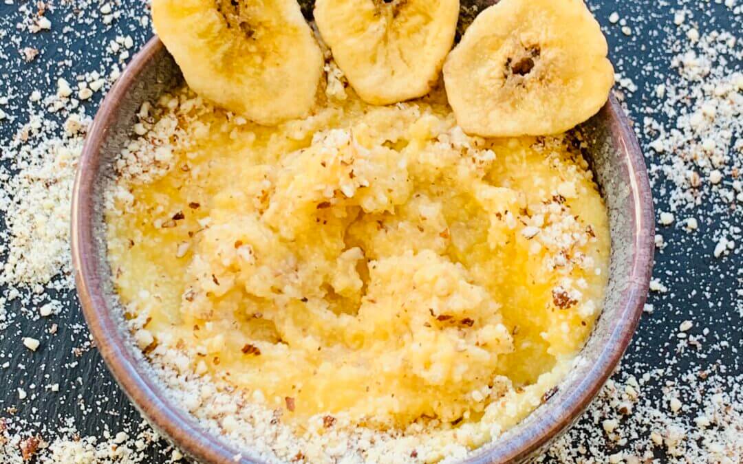 Teff Bananen Mandel Porridge