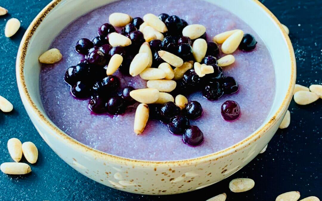 Blaubeeren Vanille Dinkelgriess Porridge
