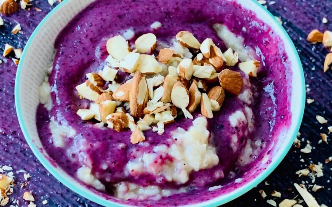 Hafer Protein Blaubeeren Porridge