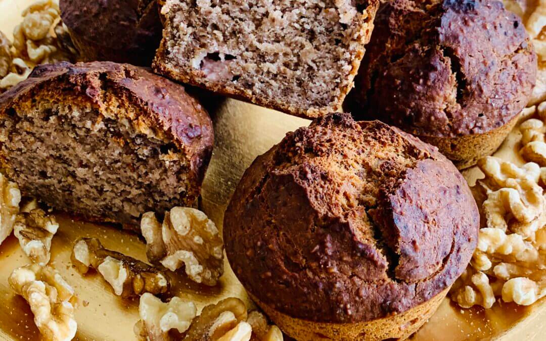 Dinkel Walnuss Bananen Muffins