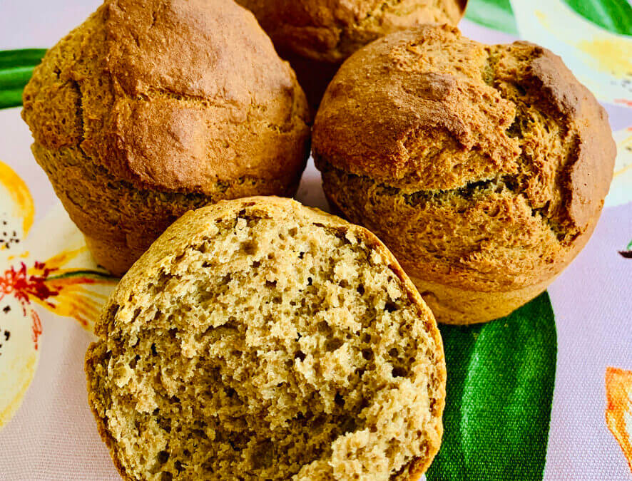 Dinkel Bananen Muffins mit Pistazienmus