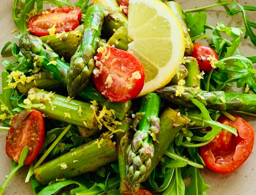 Gebratener Vanille Spargel Salat