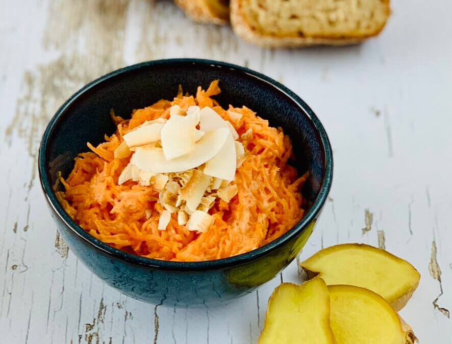 Karotten Kokos Ingwer Salat