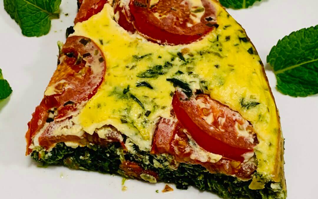 Low Carb Quiche mit Spinat und Ziegenkäse