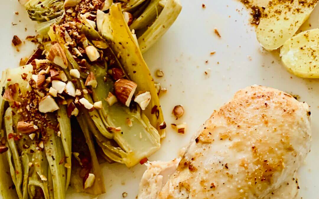 Süss, scharfer Vanille Fenchel mit Hähnchenbrust