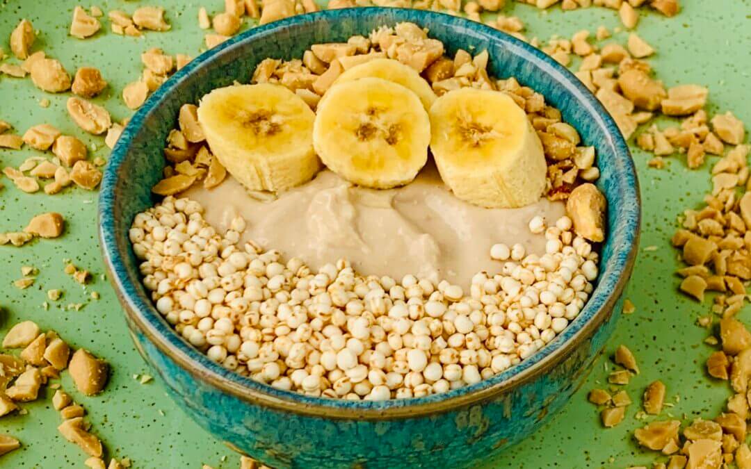 Vegane Bananen Erdnuss Protein Kaltschale